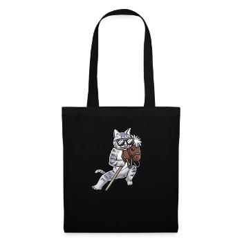 Drôle de passe-temps Horsing chat - Sac en tissu - noir - Devant