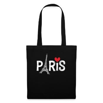 France Paris Tour Eiffel France Drapeau - Sac en tissu - noir - Devant
