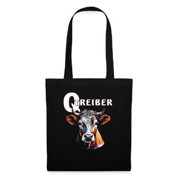 KUH Q-TREIBER - Stoffbeutel - Schwarz - Vorne