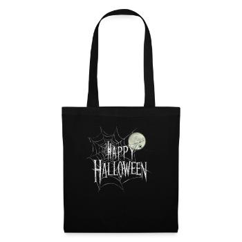 Halloween Kostüm Kürbis Scary Spooky Horror Party - Stoffbeutel - Schwarz - Vorne