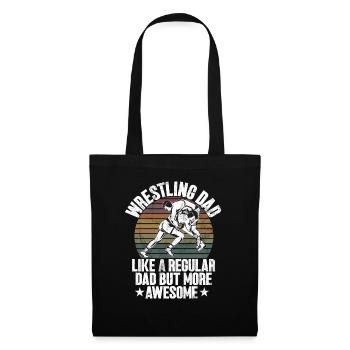 Wrestling Dad Wrestler Men's Father's Day - Tote Bag - black - Front