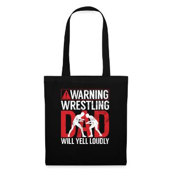 Wrestling Dad Wrestler Men's Father's Day - Tote Bag - black - Front