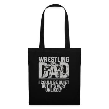 Wrestling Dad Wrestler Men's Father's Day - Tote Bag - black - Front