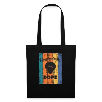 Unverfroren farbenfrohe Afro-Kunst - Stoffbeutel - Schwarz - Vorne