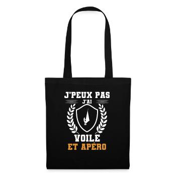 I can't I sail and humorous aperitif - Tote Bag - black - Front