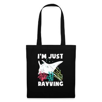 Ocean Animal Diving Stingray Mantarochen - Stoffbeutel - Schwarz - Vorne