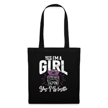 Lutteuse Fille Grappling Lutteuse Femmes - Sac en tissu - noir - Devant