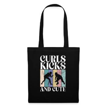 Lutteuse Fille Grappling Lutteuse Femmes - Sac en tissu - noir - Devant