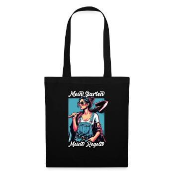 Garten Geschenk Gärtnerin Geburtstag Geschenk - Stoffbeutel - Schwarz - Vorne