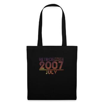 Retro Birthday July 2007 - Sunset line - Tote Bag - black - Front
