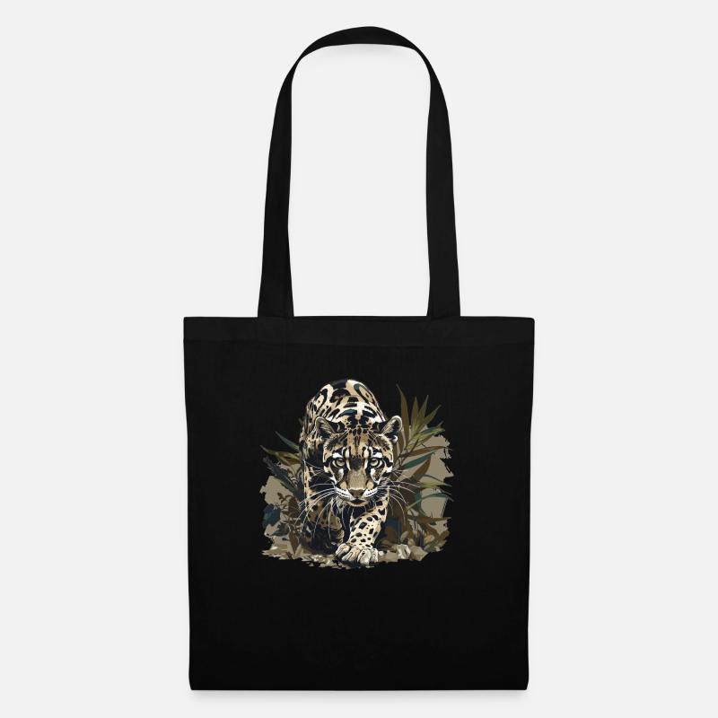Clouded Leopard Nebelparder - Stoffbeutel - Schwarz