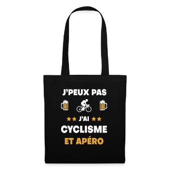 I can't I have cycling aperitif gift - Tote Bag - black - Front