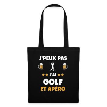 I can't I have golf aperitif gift - Tote Bag - black - Front