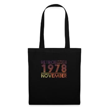 Anniversaire rétro Novembre 1978 - Ligne Sunset - Sac en tissu - noir - Devant