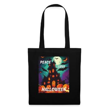PAIX AMOUR HALLOWEEN - Sac en tissu - noir - Devant