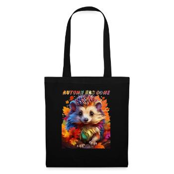 HEDGEHOG AUTUMN HAS COME - Tote Bag - black - Front