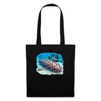 Sea Cucumber Seegurken Seegurke - Stoffbeutel - Schwarz - Vorne