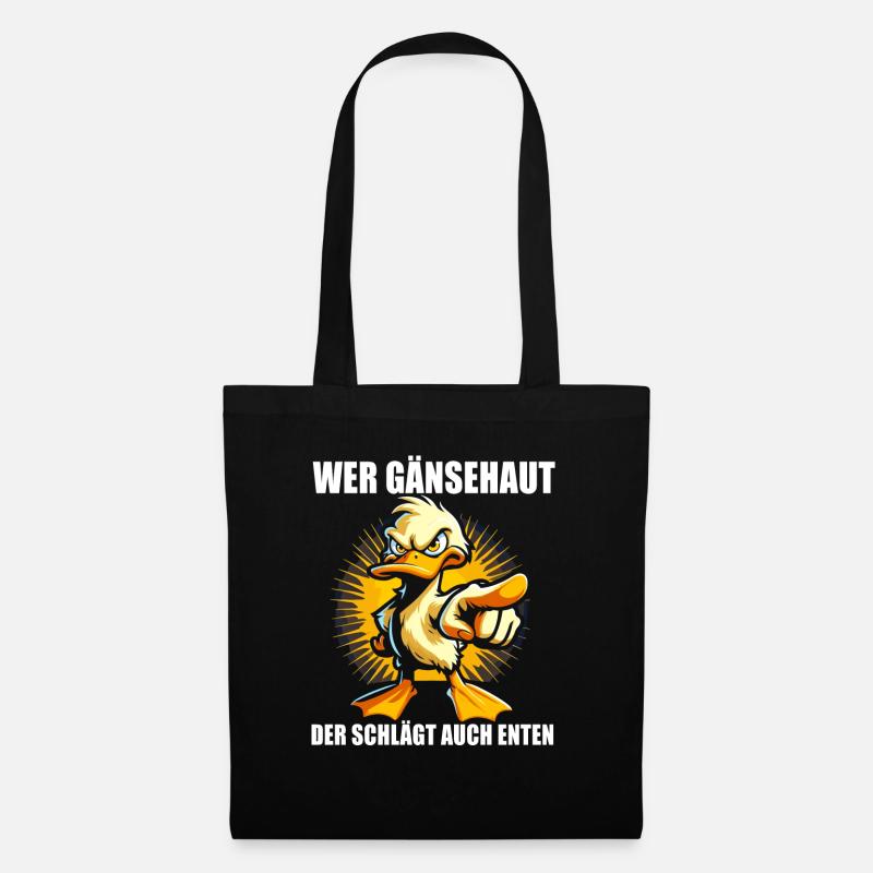 Lustiges Spruch Geschenk Ente Geburtstag Ironie - Stoffbeutel - Schwarz