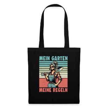 Garten Geschenk Gärtnerin Geburtstag Geschenk - Stoffbeutel - Schwarz - Vorne