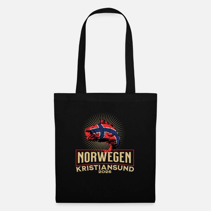 Norwegen Kristiansund 2026 - Stoffbeutel - Schwarz