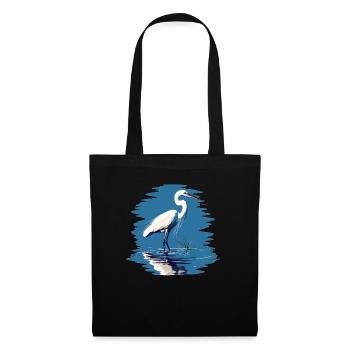 Héron Reiher - Sac en tissu - noir - Devant