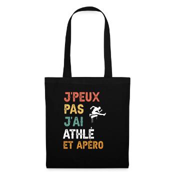 I can't I have hurdle race and vintage aperitif - Tote Bag - black - Front