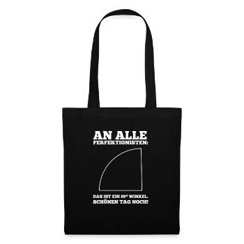 Perfectionist Nightmare - Fun 89° Angle - Tote Bag - black - Front