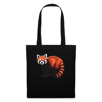 Panda roux Petits pandas Petit panda roux - Sac en tissu - noir - Devant