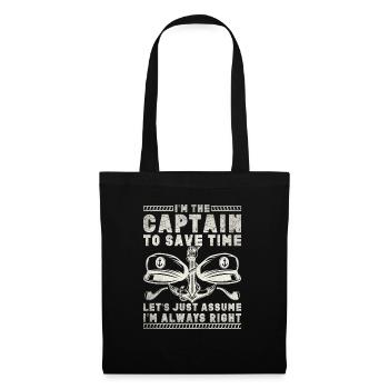 Boat Captain Funny Boat Sailing Lake Boater - Tote Bag - black - Front