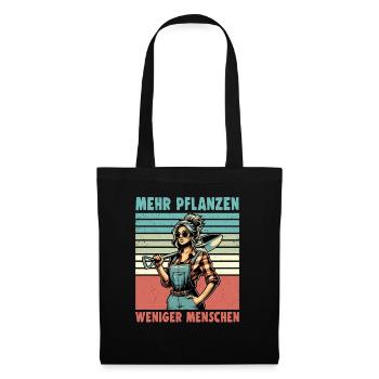 Garten Geschenk Gärtnerin Geburtstag Geschenk - Stoffbeutel - Schwarz - Vorne