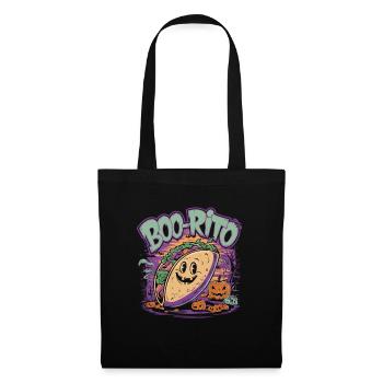 Boo-Rito Halloween Burrito Cute Ghost Pumpkin - Stoffbeutel - Schwarz - Vorne