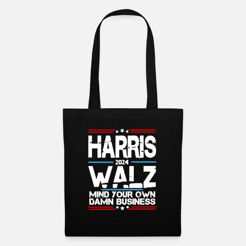 Tim Walz, Vizepräsident Kamala Harris 2024 - Stoffbeutel - Schwarz