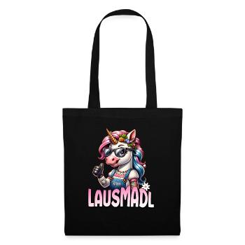 Tracht Damen Outfit Dirndl Ersatz Lausmadl - Tote Bag - black - Front