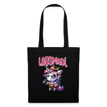 Tracht Damen Outfit Dirndl Ersatz Lausmadl - Tote Bag - black - Front
