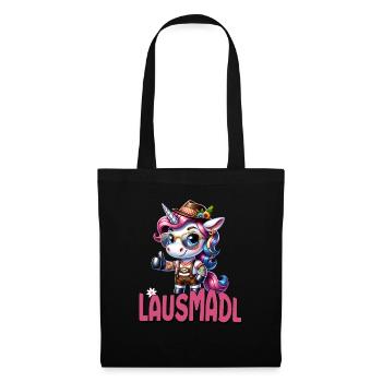 Tracht Damen Outfit Dirndl Ersatz Lausmadl - Tote Bag - black - Front