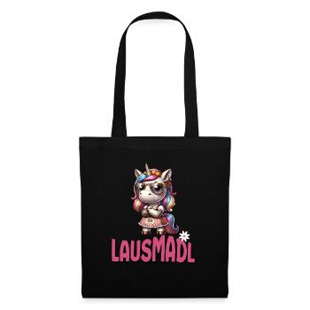 Tracht Damen Outfit Dirndl Ersatz Lausmadl - Tote Bag - black - Front