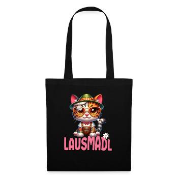 Tracht Damen Outfit Dirndl Ersatz Lausmadl - Tote Bag - black - Front
