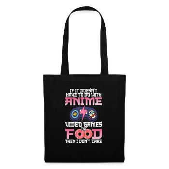 Anime, Jeux vidéo ou food, Manga, Otaku, Japonais - Sac en tissu - noir - Devant