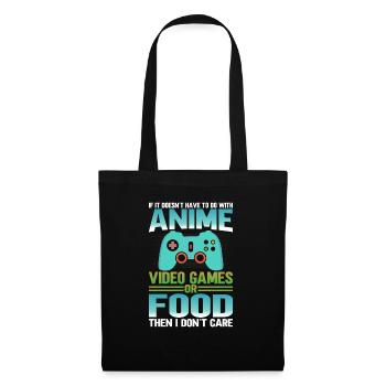 Anime, Jeux vidéo ou food, Manga, Otaku, Japonais - Sac en tissu - noir - Devant