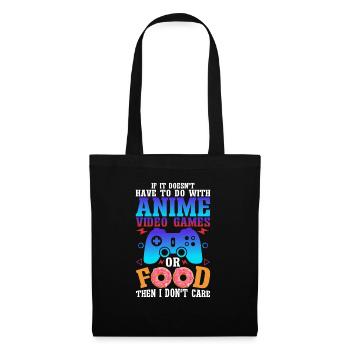 Anime, Jeux vidéo ou food, Manga, Otaku, Japonais - Sac en tissu - noir - Devant