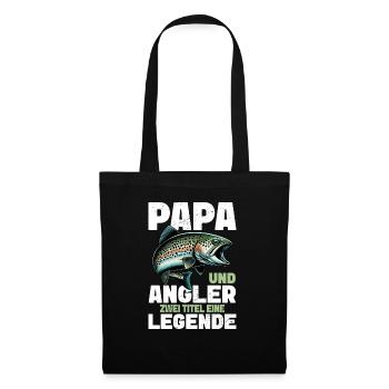 Angler Dad Fishing Rod Funny Father's Day Fisherman - Tote Bag - black - Front