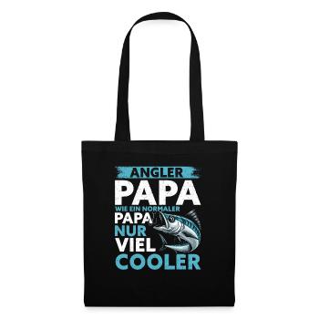 Angler Dad Fishing Rod Funny Father's Day Fisherman - Tote Bag - black - Front