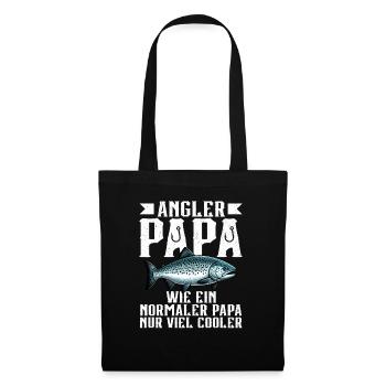 Angler Dad Fishing Rod Funny Father's Day Fisherman - Tote Bag - black - Front