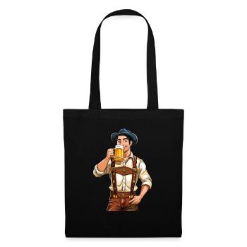 MANN BIERKRUG - Stoffbeutel - Schwarz - Vorne