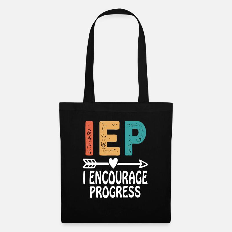 IEP I Encourage Progress Special Education Teacher - Stoffbeutel - Schwarz