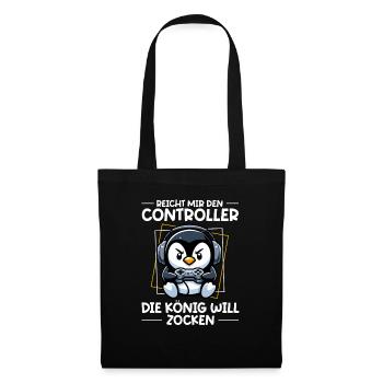 Hands me the controller, the queen wants to play - Tote Bag - black - Front