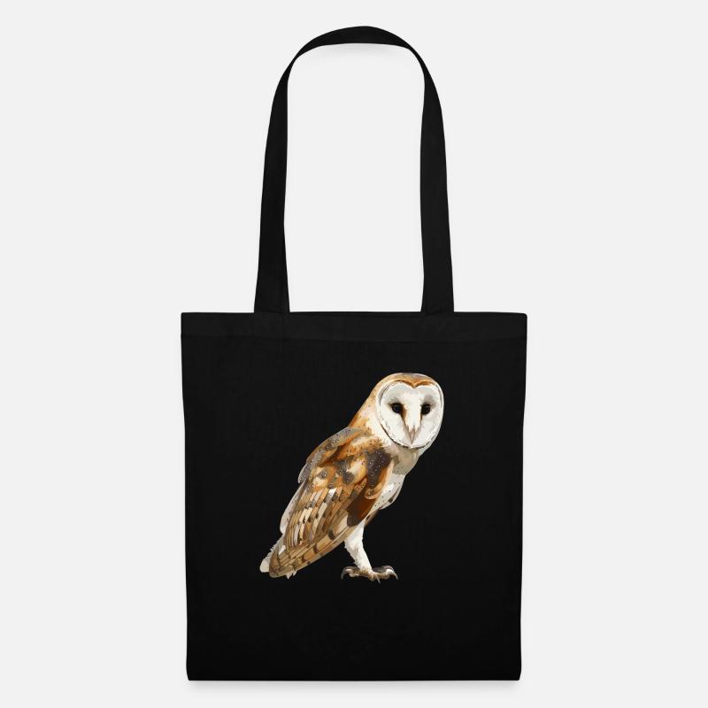 Barn Owl Schleiereulen Schleiereule - Stoffbeutel - Schwarz