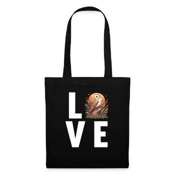 Barn Owl Schleiereulen Schleiereule - Tote Bag - black - Front