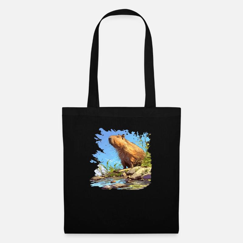 Capybaras Capybara - Stoffbeutel - Schwarz