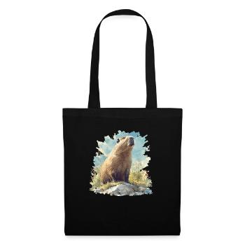 Capybaras Capybara - Stoffbeutel - Schwarz - Vorne